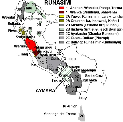 Quechua Language Map